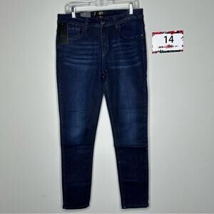 L&B size 14 Mid Rise Skinny Jeans - dark wash denim